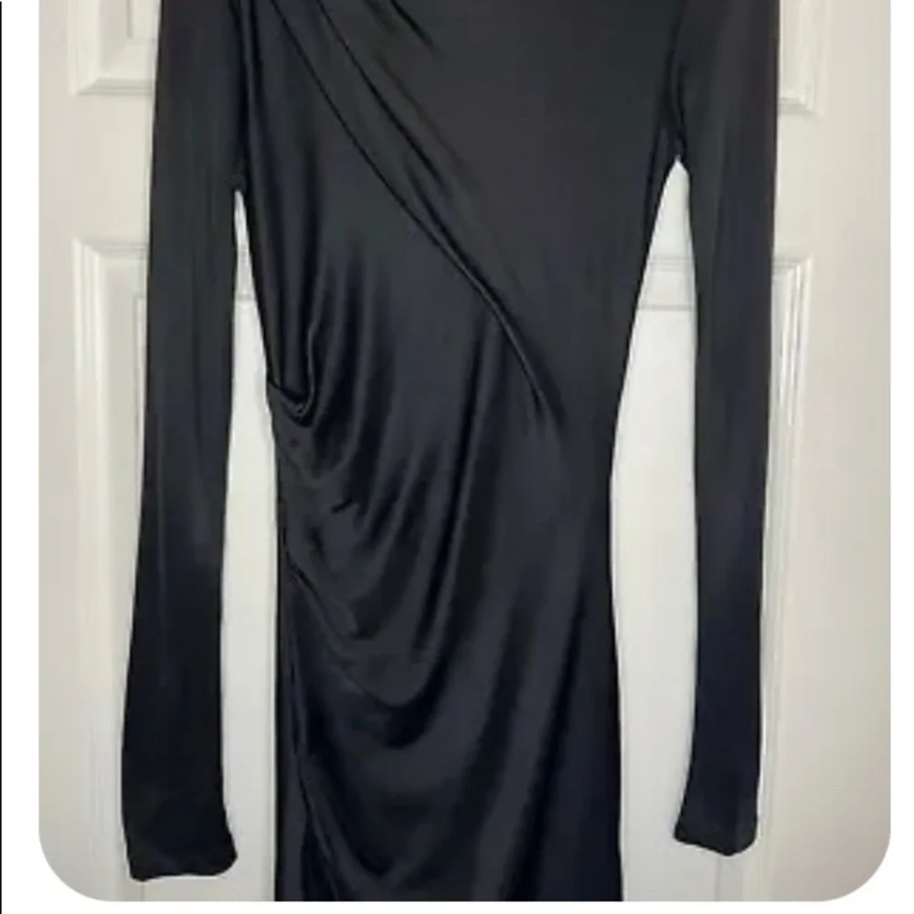 T Alexander Wang Shiny Ruched Stretch Draped Jersey Pencil Skirt BodyCon Dress S - Picture 5 of 11